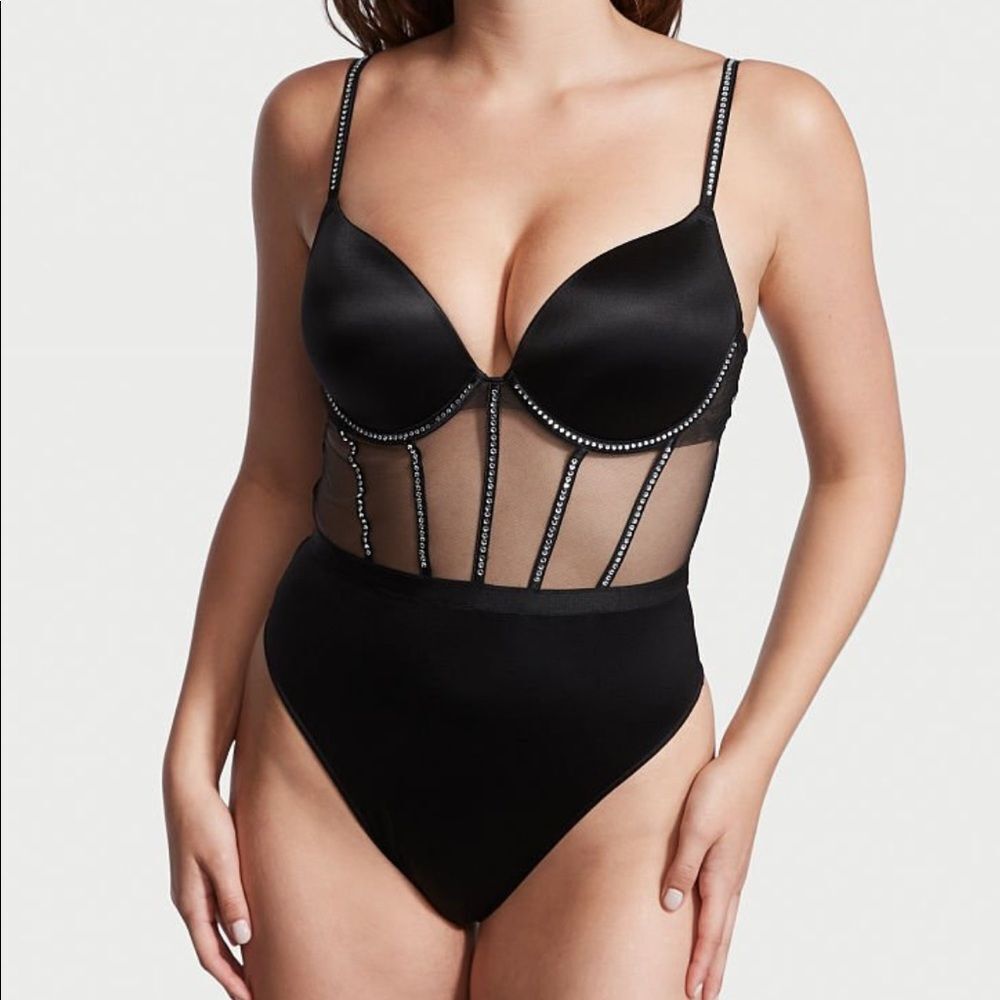 BLACK Subtle Holiday Bling Push-Up Teddy